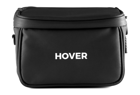 The HOVERAir Carry Bag is a sleek black fabric camera bag with "HOVER" printed in white, ideal for storing your HoverAir X1 Pro.