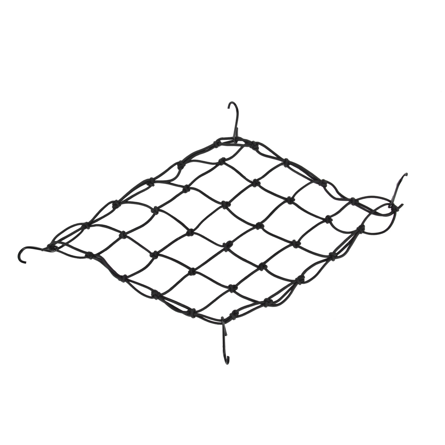 A black wire basket is displayed on a white background along with Sunlite - Bungee Cargo Net.