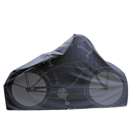 The Aventon - Sunlite Heavy Duty Bike Cover by Tampa Bay eBikes features a transparent outline that reveals your bike’s shape and details, providing both stylish protection and visibility.