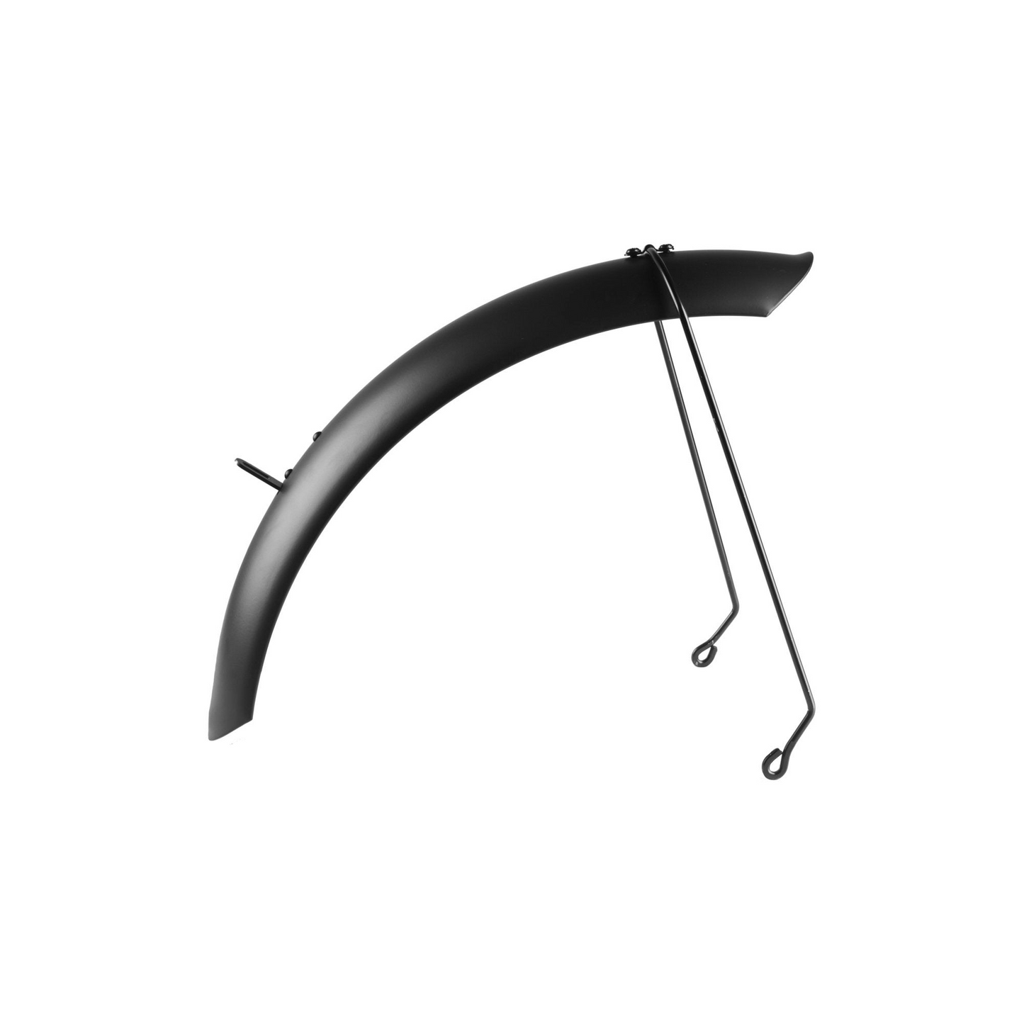 The Aventon Fender Set for Sinch/Sinch ST ebikes is a black all-metal fender with two sturdy support rods attached, shown on a white background.