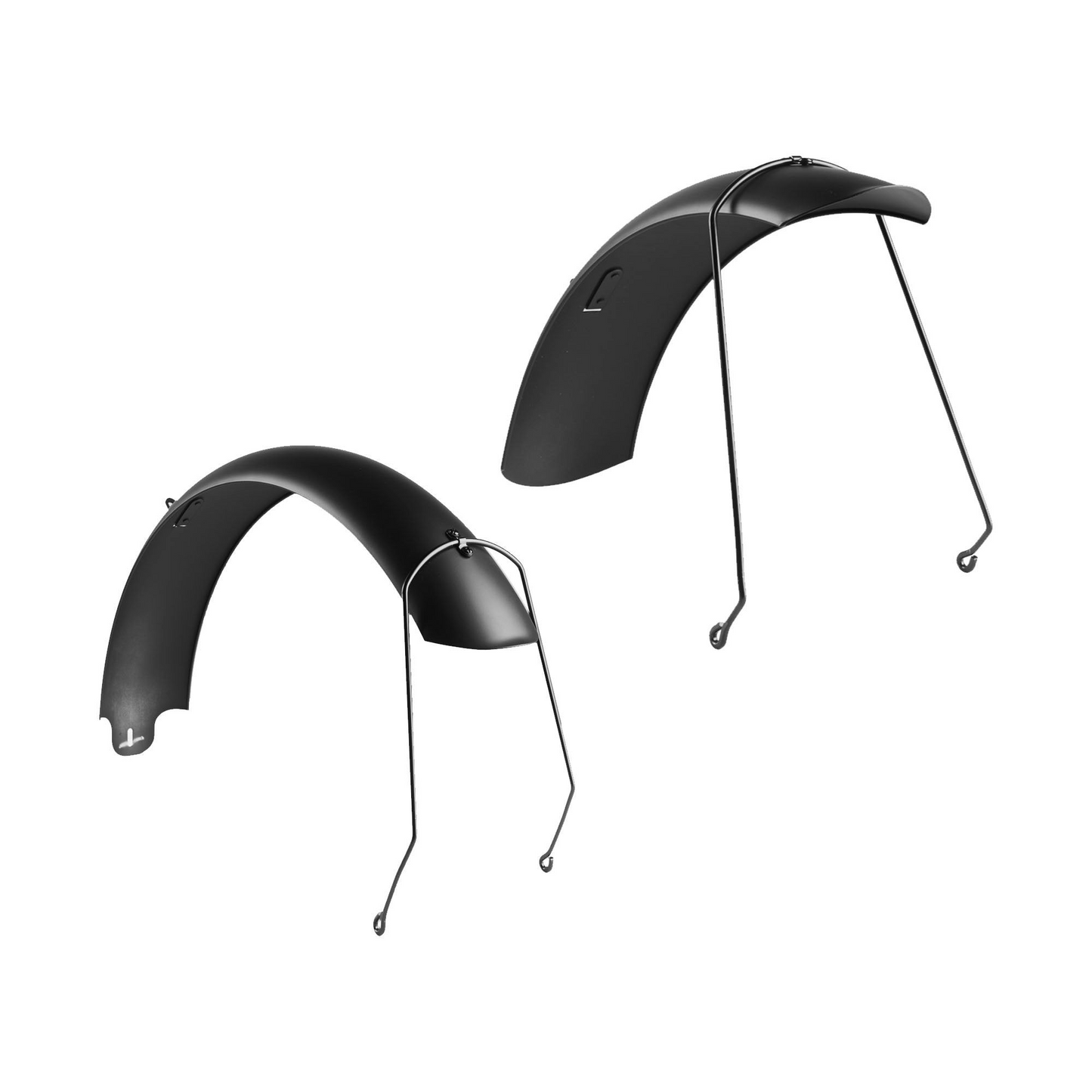 The Aventon Fender Set for Sinch and Sinch ST ebikes features two all-metal fenders with sturdy support rods, shown against a white background.