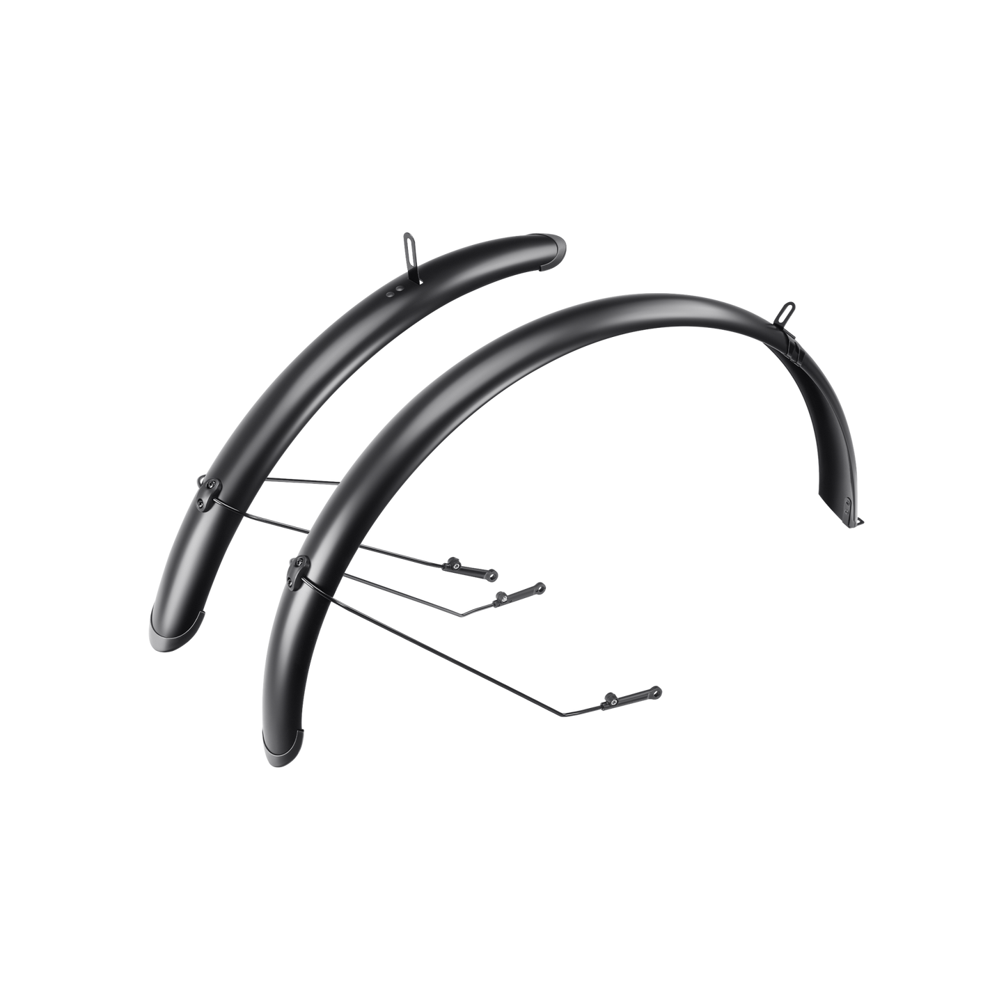 The Velotric Fender Set for Breeze 1 eBikes, showcased on a white background, elegantly displays its mounting rods and attachment points—essential electric bike accessories for Tampa Bay eBike enthusiasts.
