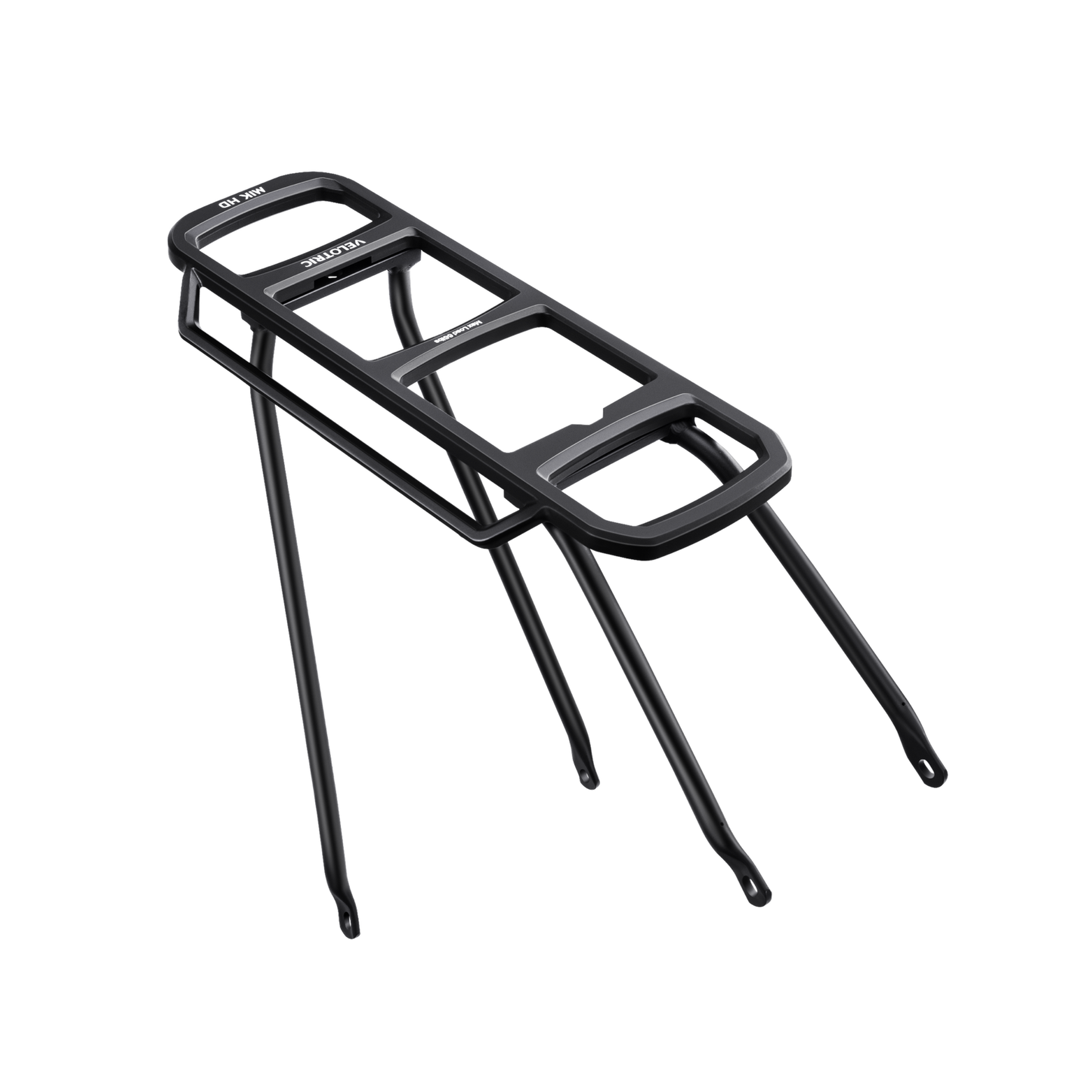 Introducing the Velotric Rear Rack - Breeze 1 in sleek black, crafted for the Breeze 1 e-bike. With multiple attachment points and a high carrying capacity, it's designed to seamlessly carry your essentials.