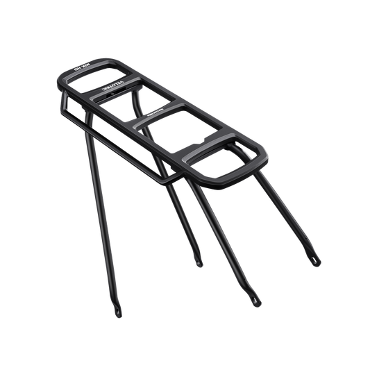 Introducing the Velotric Rear Rack - Breeze 1 in sleek black, crafted for the Breeze 1 e-bike. With multiple attachment points and a high carrying capacity, it's designed to seamlessly carry your essentials.