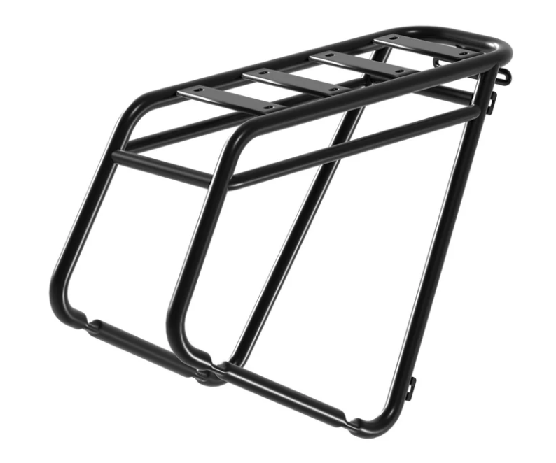 Himiway Rear Rack - Cobra / D7 / D7pro with two side rails and a flat top platform for carrying loads, perfect for eBikes around Tampa Bay.
