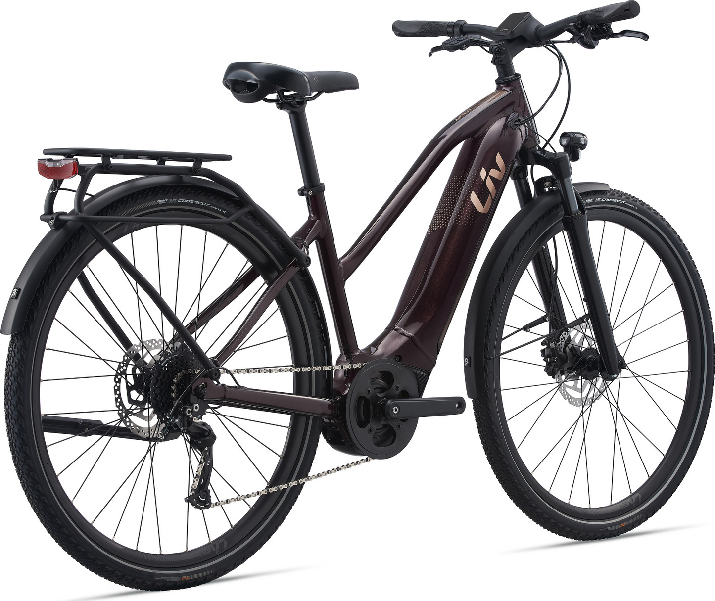 A powerful LIV - AMITI-E+ 2 electric bike on a white background.