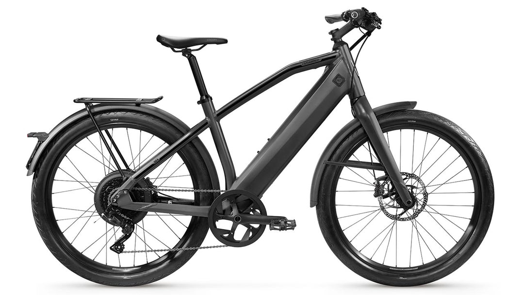 Modern Stromer ST1 Sport Electric Bike with a sleek frame and integrated battery design on a white background, perfect for the urban cyclist.