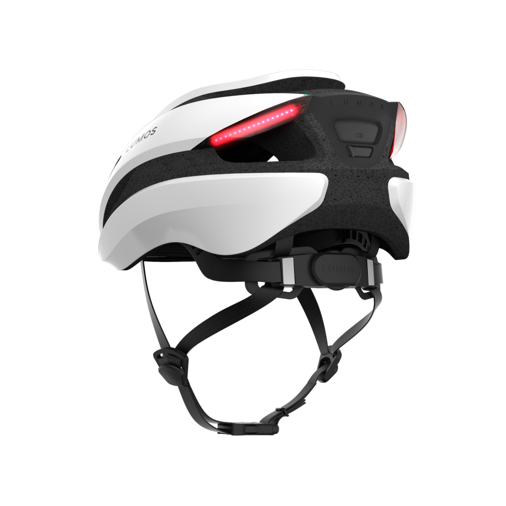 A modern Lumos Ultra MIPS Helmet with an integrated rear LED light and MIPS technology.