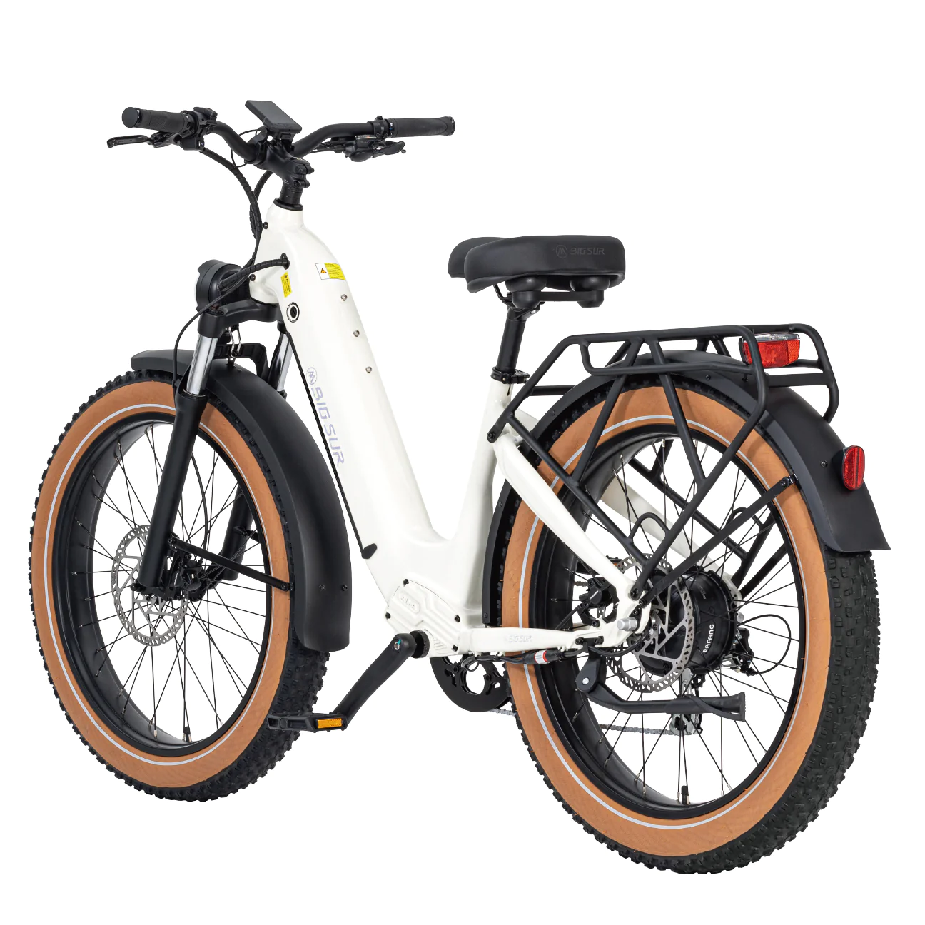 An AIMA - Big Sur e-bike with fat tires on a white background.