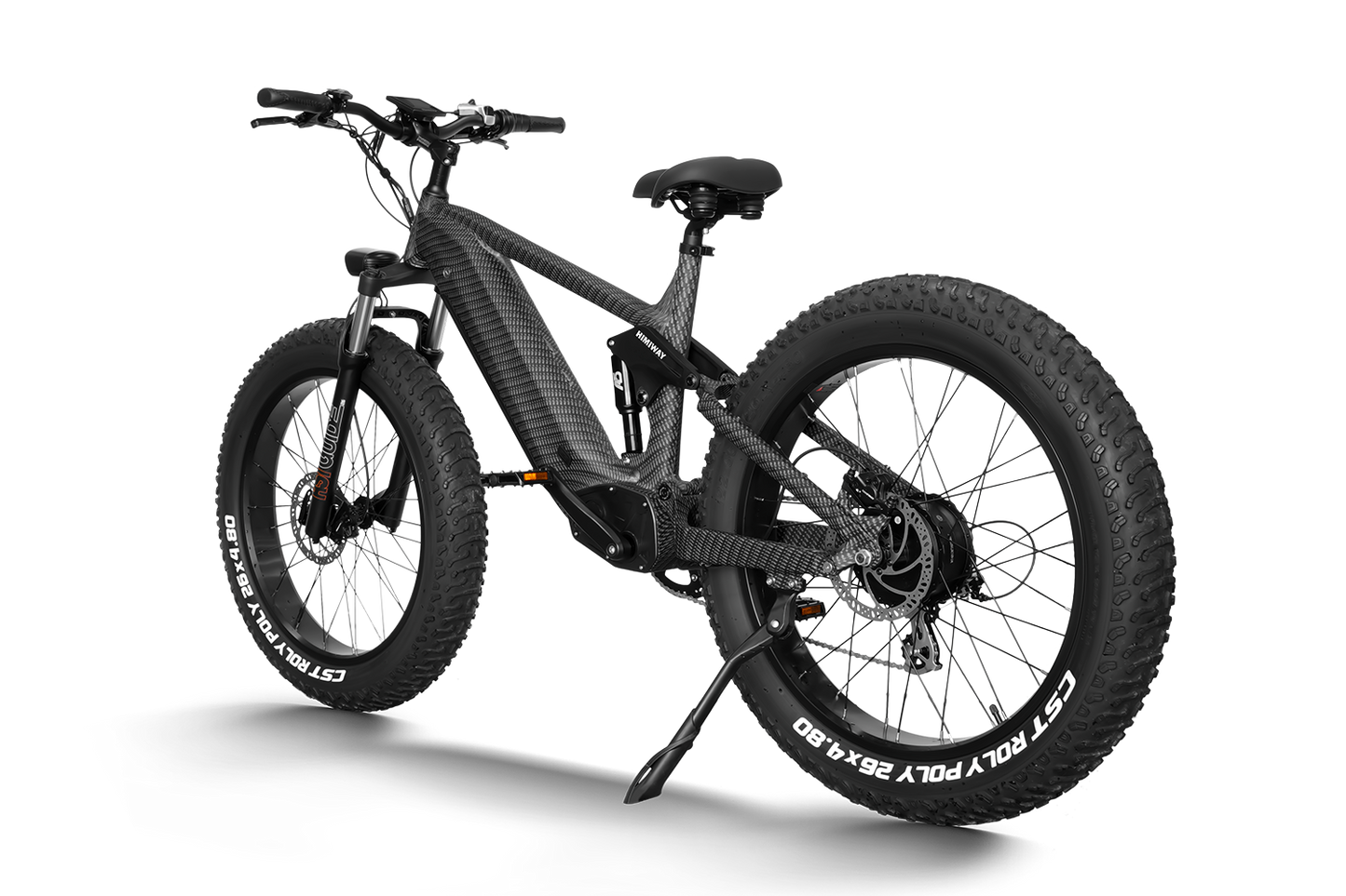 The powerful Himiway - Cobra - King Cobra fat bike with a 750W gear hub motor is shown against a white background.