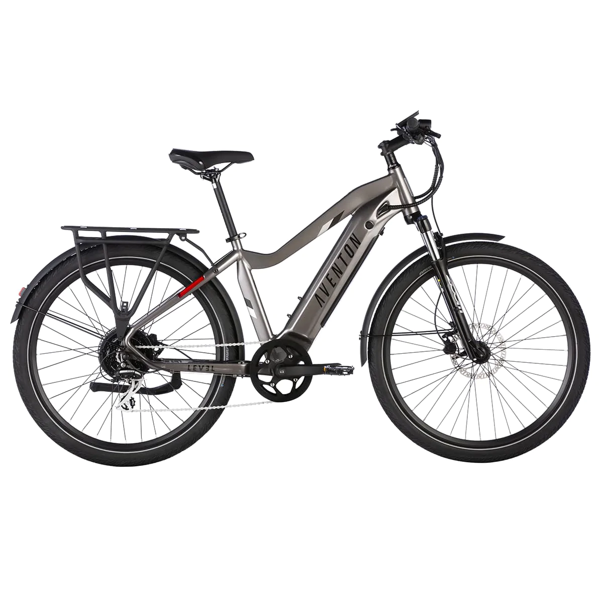 An Aventon - LEVEL.2 - Clay - R electric bike for women is displayed against a plain white background.