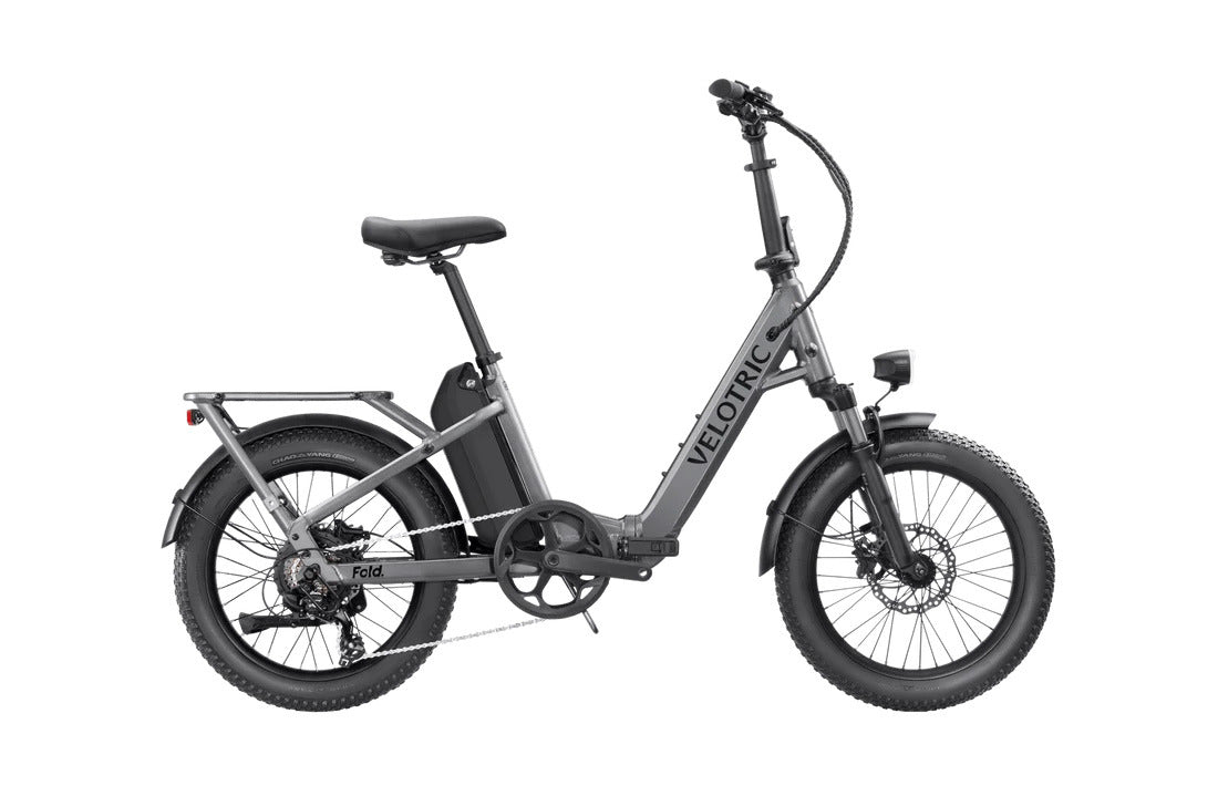 Velotric Fold 1 in Stone Gray, full side view