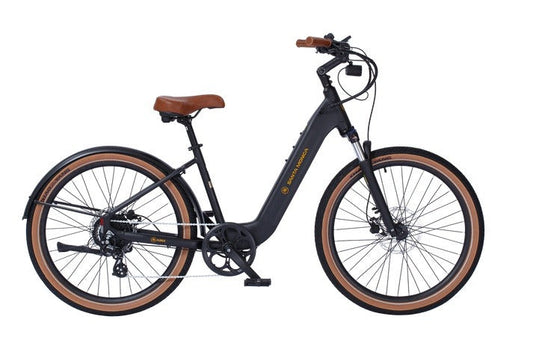 AIMA Santa Monica in Matte Black, full side view with 27.5-inch wheels