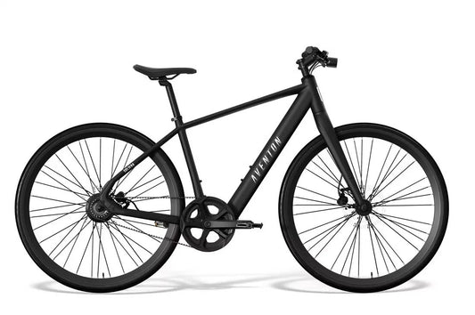 Aventon Soltera 3 ADV in Matte Midnight Black, full side profile