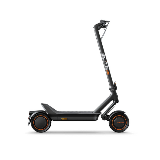 A Yadea - Elite Prime electric scooter with ergonomic hand bars on a white background.