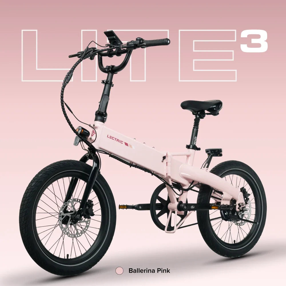 Lectric XP Lite3 Ballerina Pink studio color detail at Tampa Bay eBikes