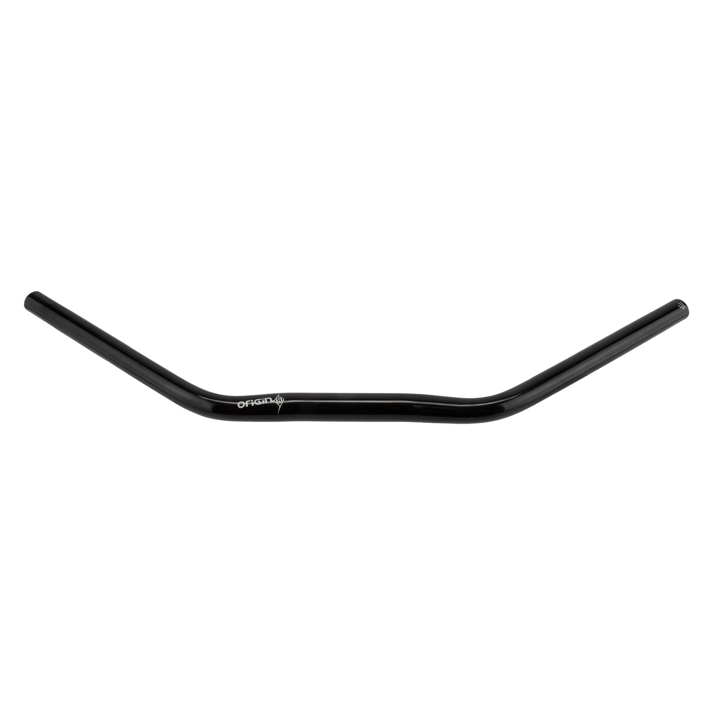 This black ORIGIN8 Handlebars - Transit Urban - Origin8, made from durable AL6061 alloy, features a wide grip and a slight rise in the middle for an ergonomic hand position. Perfect for an urban bar setup.