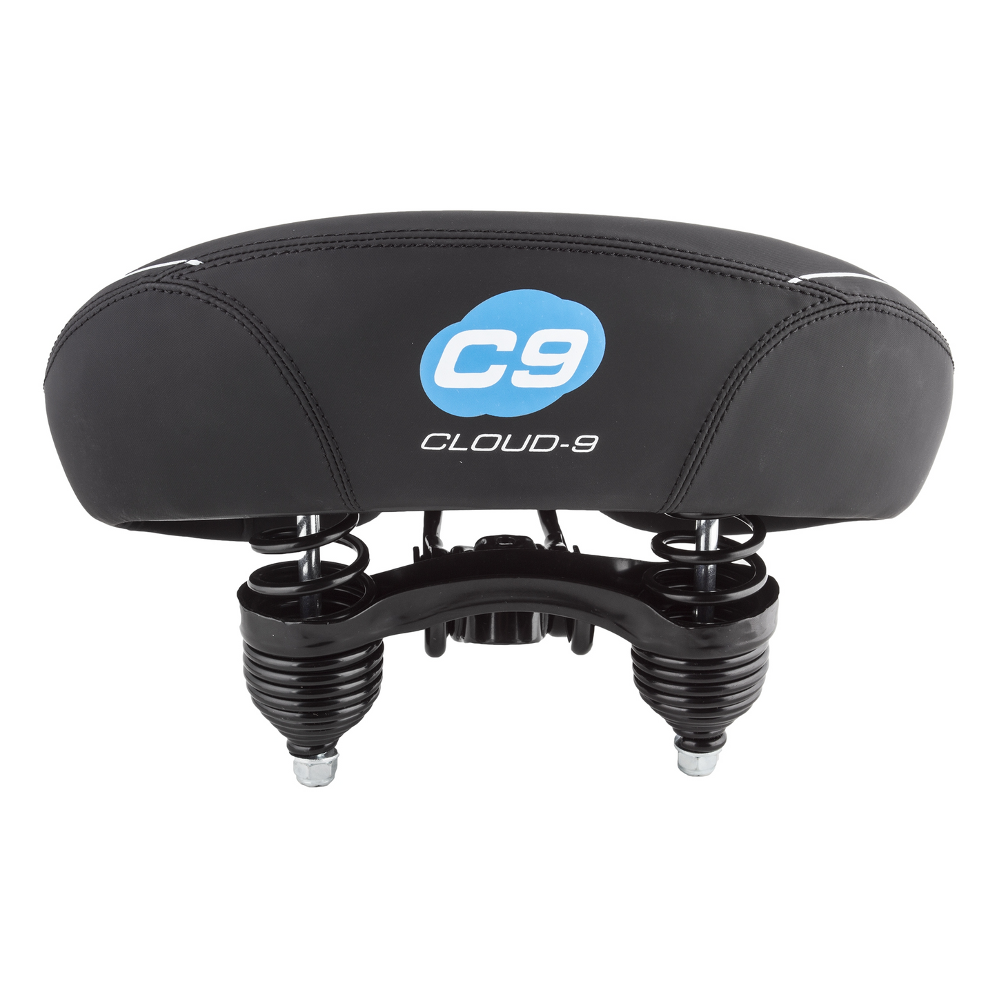 A black CLOUD-9 Cruiser Contour seat with the word cloud9 on it.