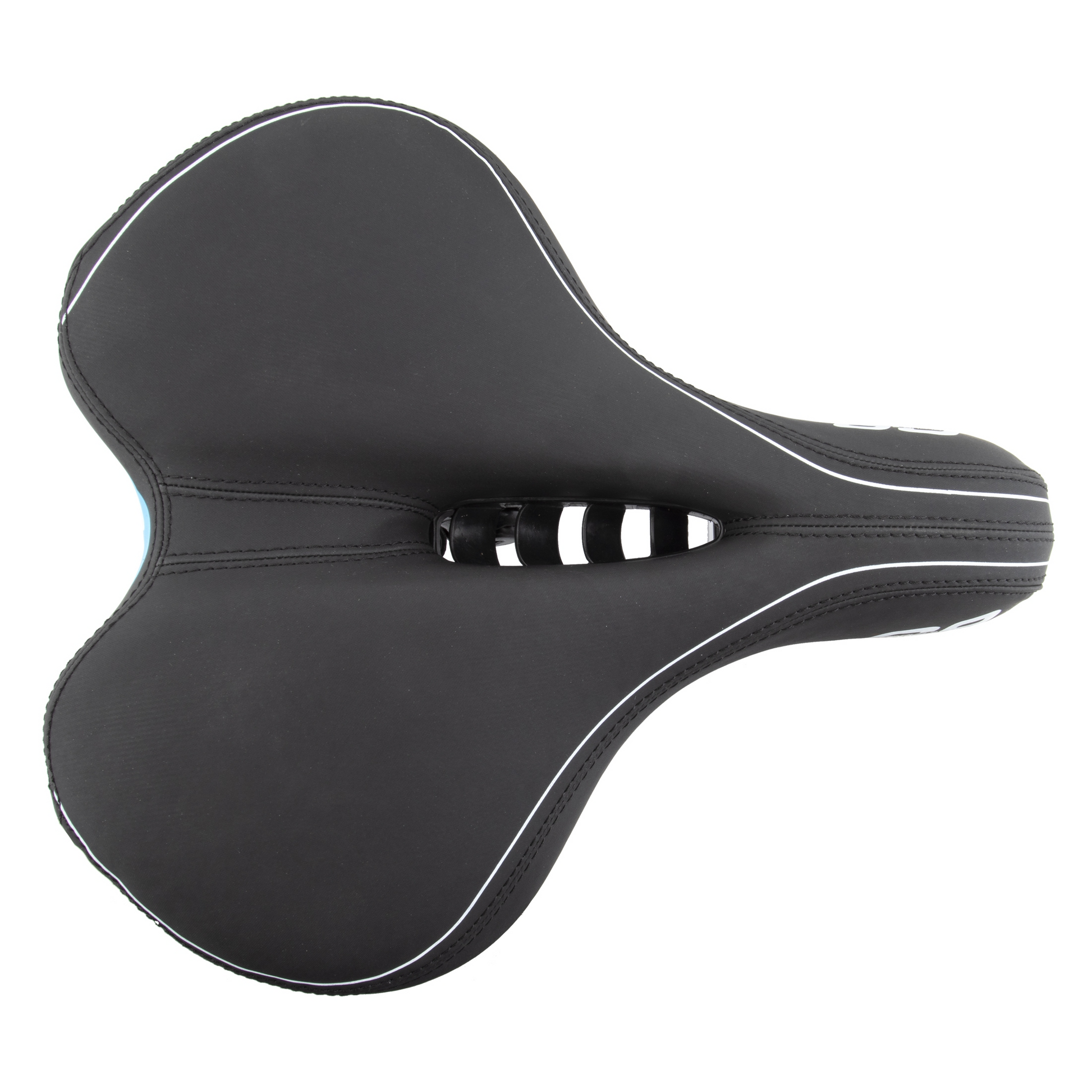A CLOUD-9 Cruiser Sofa bicycle seat with white stitching.