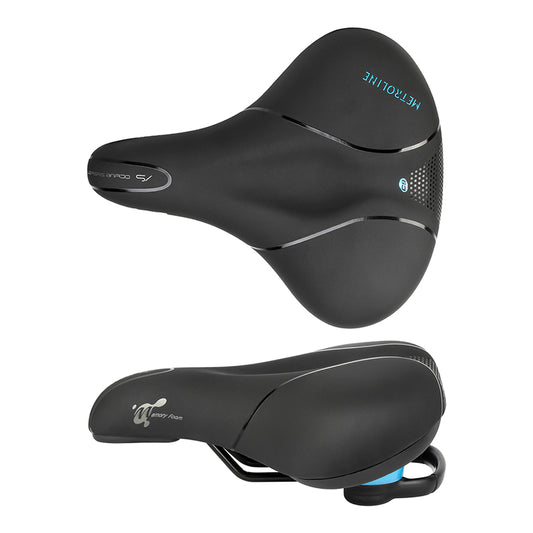 A black CLOUD-9 cruiser saddle seat that offers comfort with elastomer suspension.