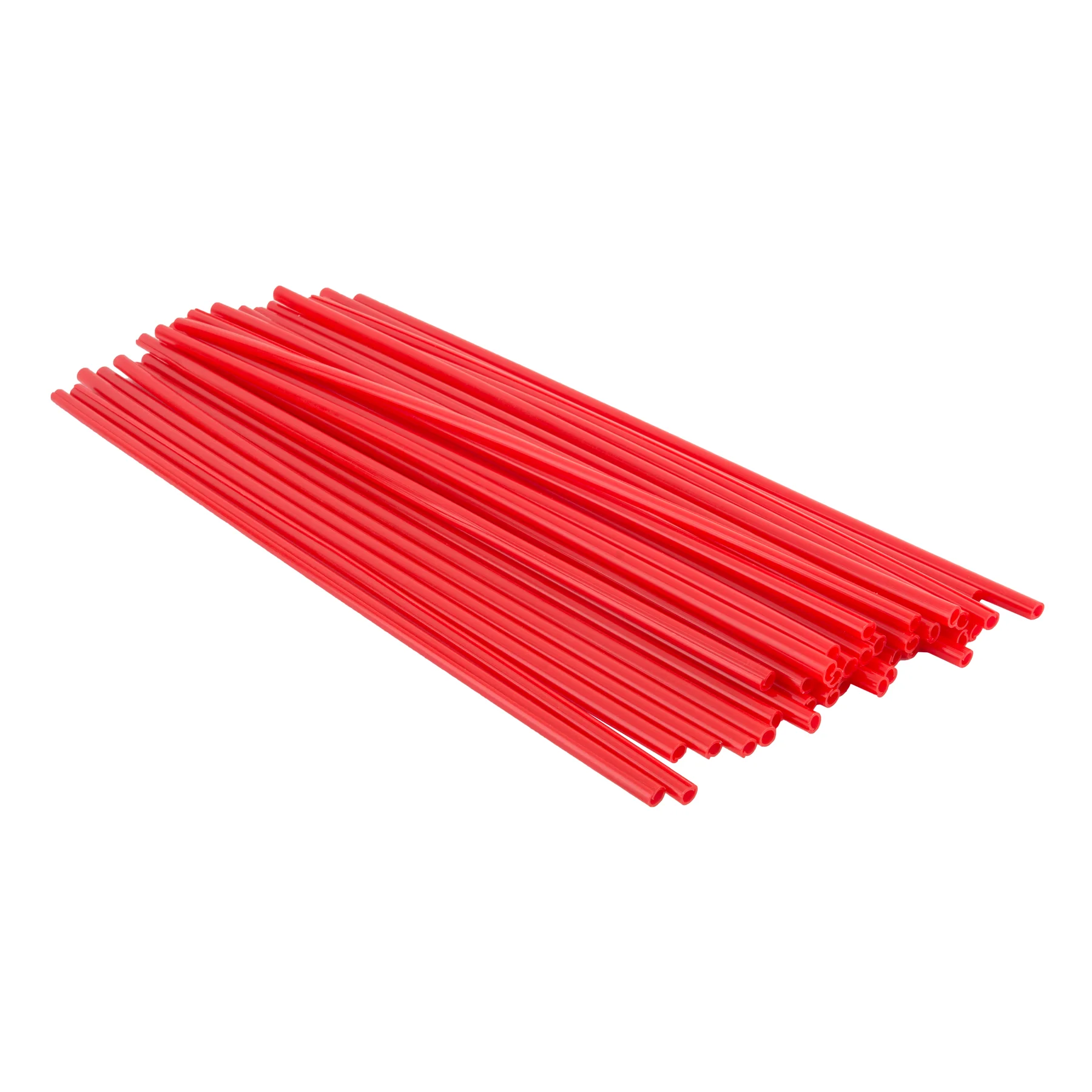 A stack of Black Ops Spoke Covers by Black Ops, made of plastic, neatly arranged on a white background.