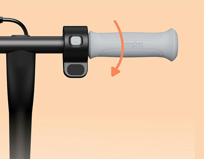 Segway Ninebot C2 Pro electric scooter: C2-series thumb throttle control