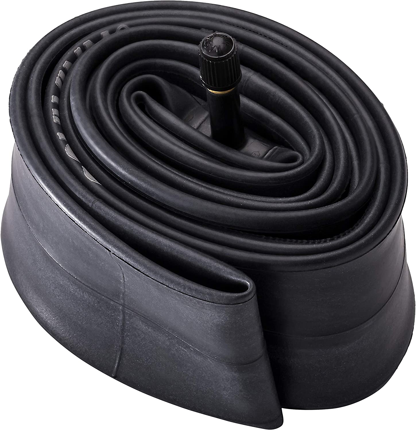 A black bicycle tire with a Tube - 26 x 4 on top.