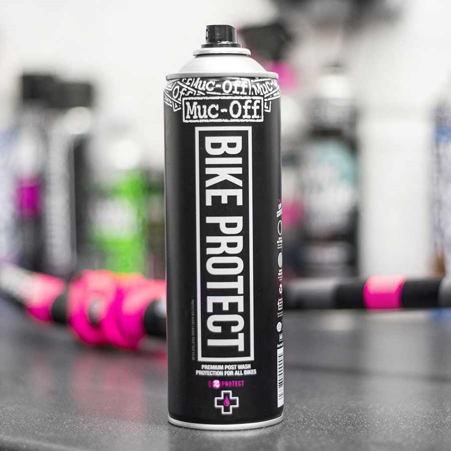 A can of Muc-Off - Bike Protect spray with corrosion inhibitor.