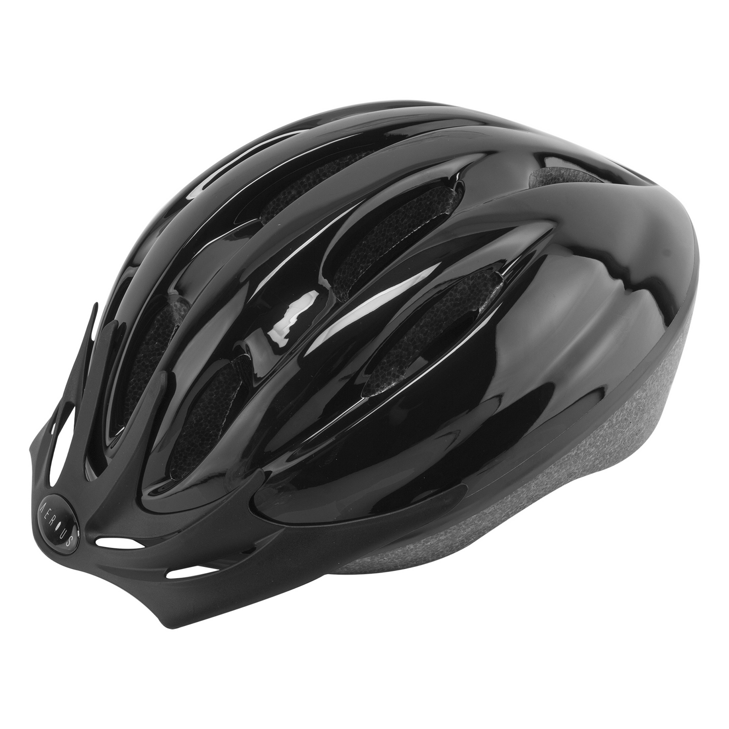 Black Aerius V10 CPSC approved helmet with a removable visor, isolated on a white background.