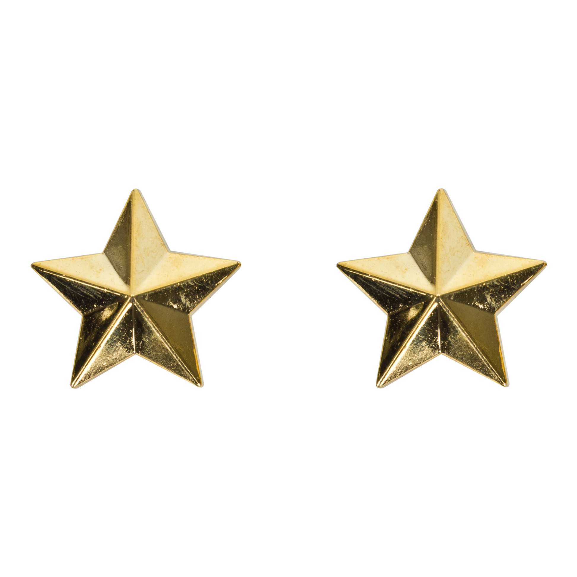 A pair of Trik Topz - Gold Stars stud earrings on a white background.