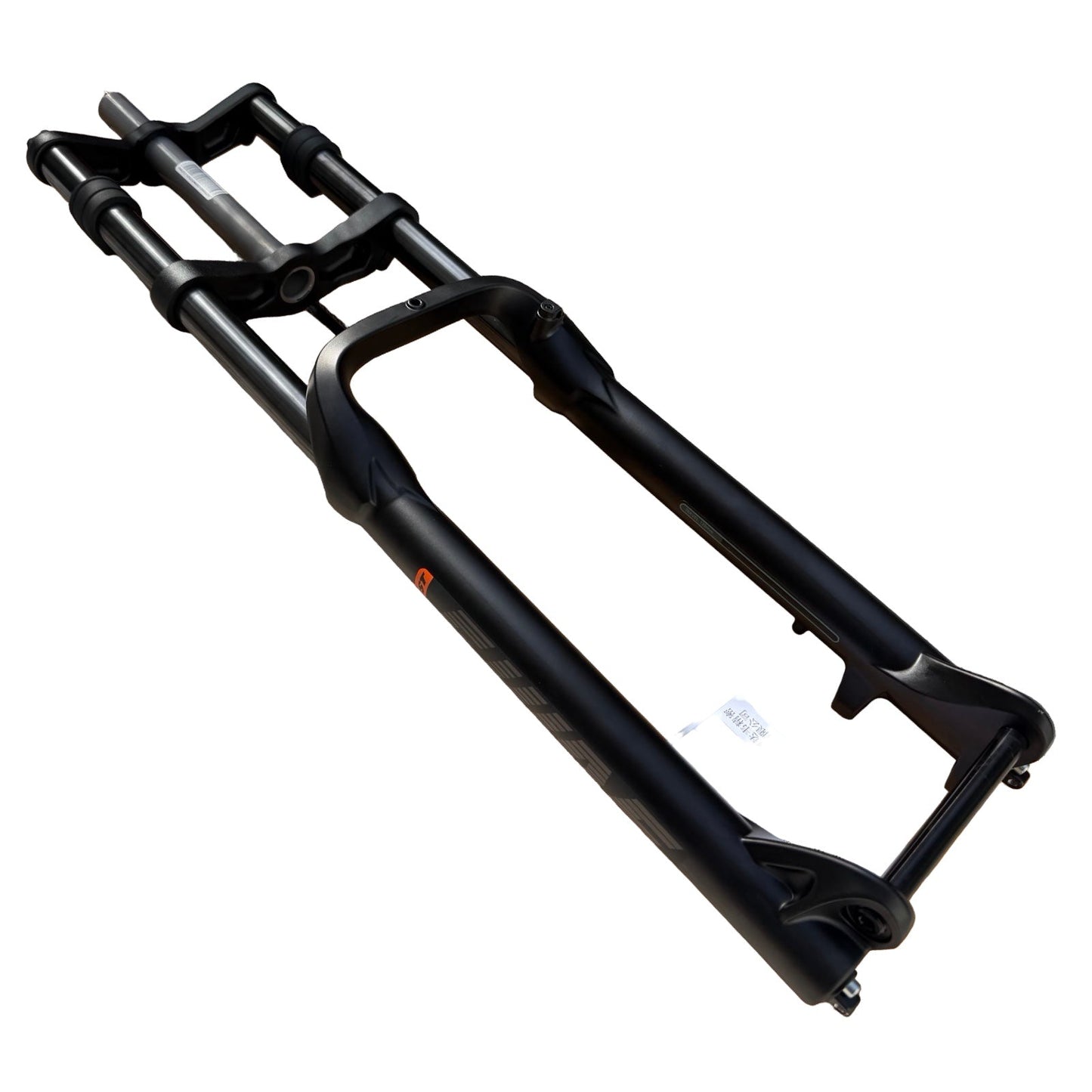 The ElectricAllWheel RST Guide Dual Crown Fork (26” Fat Tire) + Motorcycle Style LED Headlight Kit (12V, 2-pin Julet)—a front-end upgrade for fat tire e-bikes, boosting stability, control, and visibility.