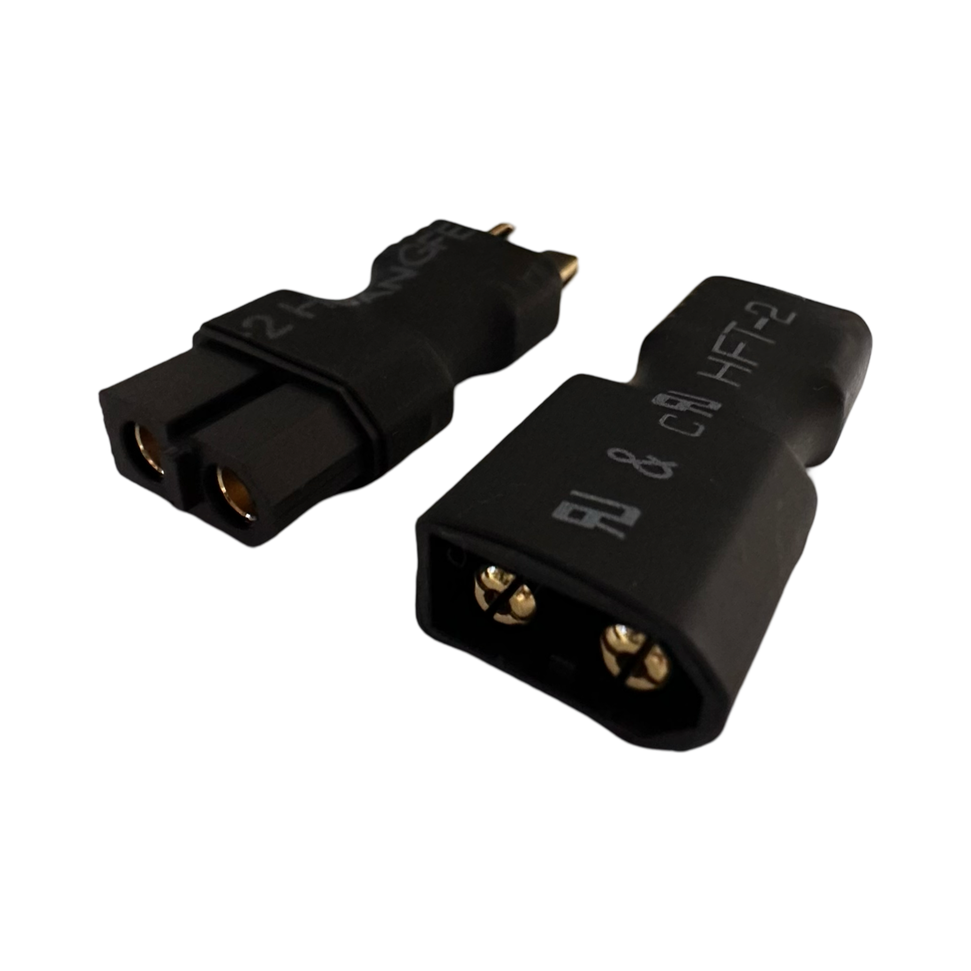 The ElectricAllWheel DateX2 Dx2 30A (60A MAX) Universal Dual Battery Dual Output Discharge Balancer Kit (Bullet, T-Plug, XT60) features black pronged power connectors—ideal for plug and play ebike or dual battery kit applications.