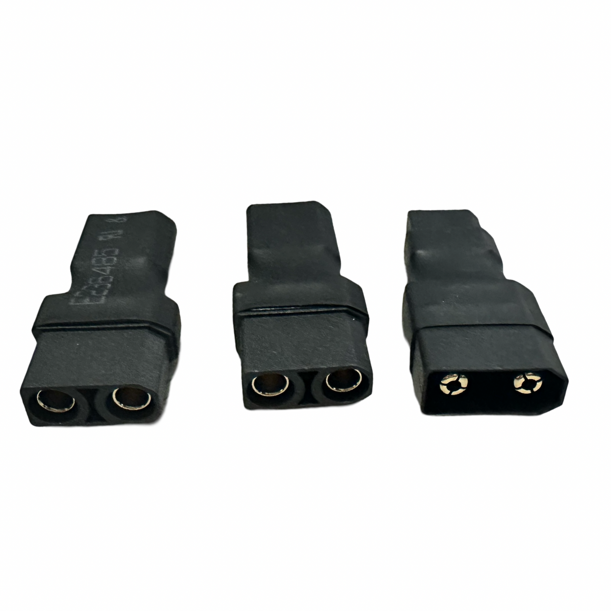 Three ElectricAllWheel 60A Dual Battery Discharge Balancer Kits (12AWG, XT90 Connectors with XT90-XT60 Adapters) are arranged side by side on a white background.