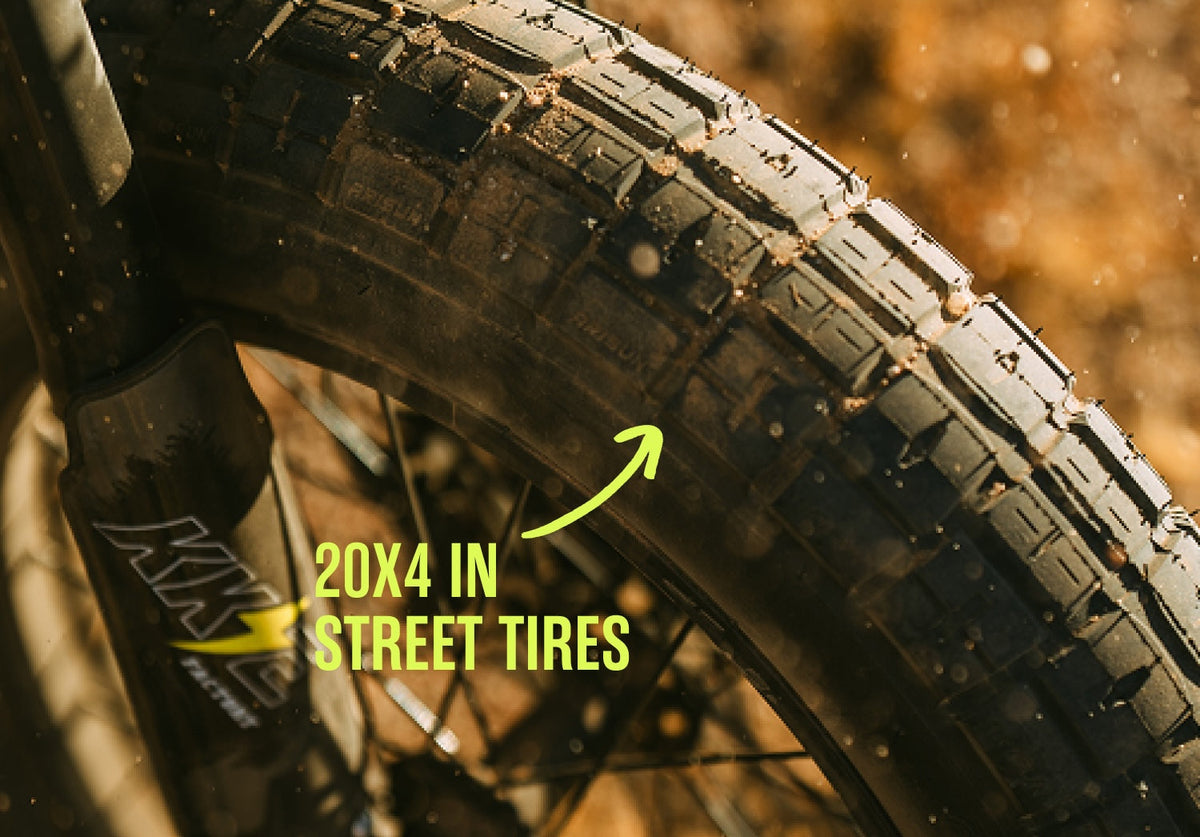 Juiced Scrambler Hardtail — 20 × 4-inch street tire