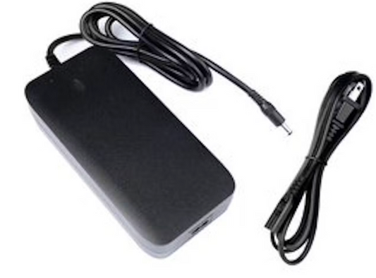 Replacement charger for your Aventon ebike, designed with an integrated cable and a detachable USA plug component. Suitable for Pace 500, Pace 500.2, Pace 500.3, Level, Level.2, Sinch, Sinch ST, and Sinch.2 models as well as other electronics.