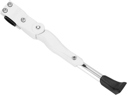 A Kickstand White - Adjustable & Universal - Left with a black handle is placed on a white background.