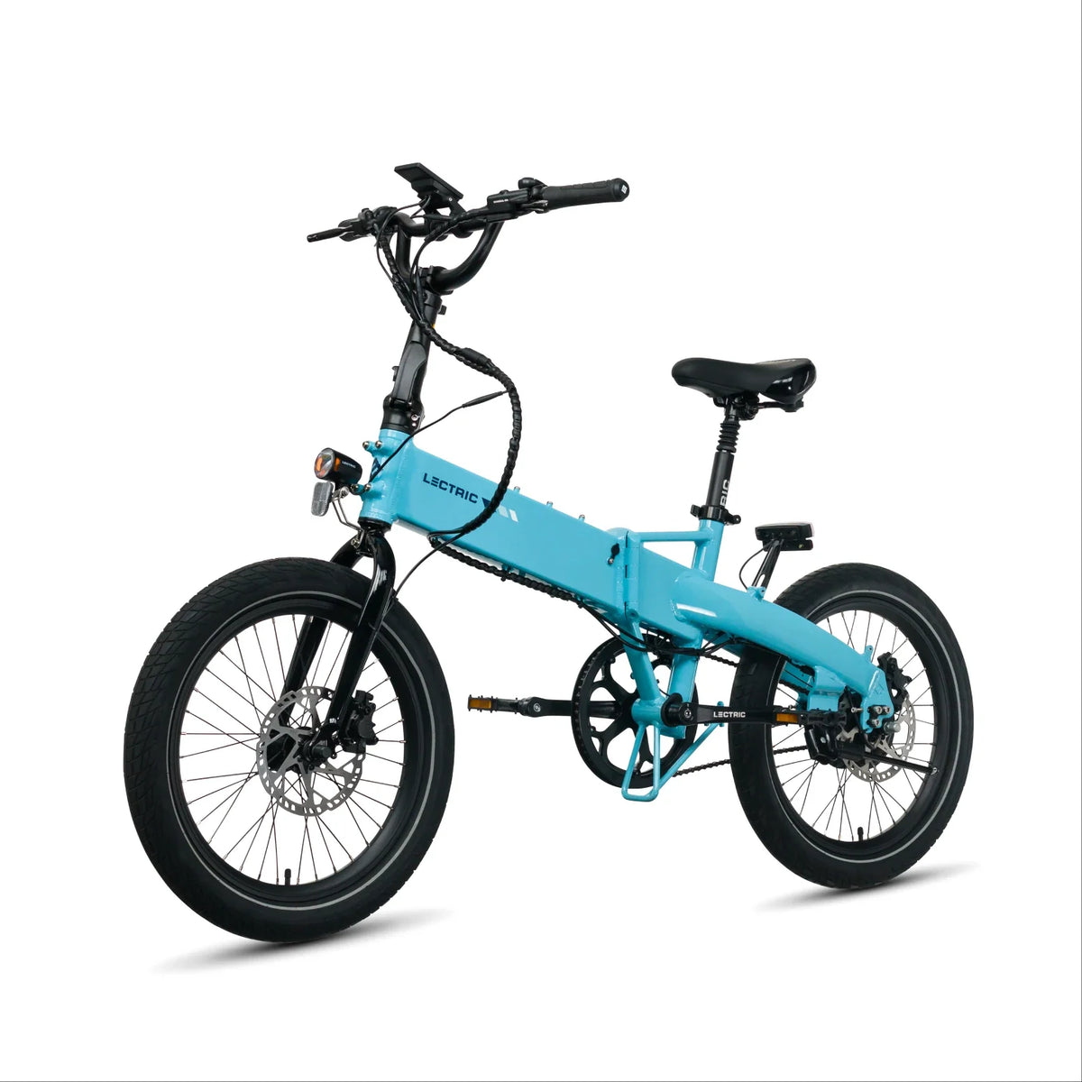 Lectric XP Lite3 Blue Mist three-quarter view at Tampa Bay eBikes