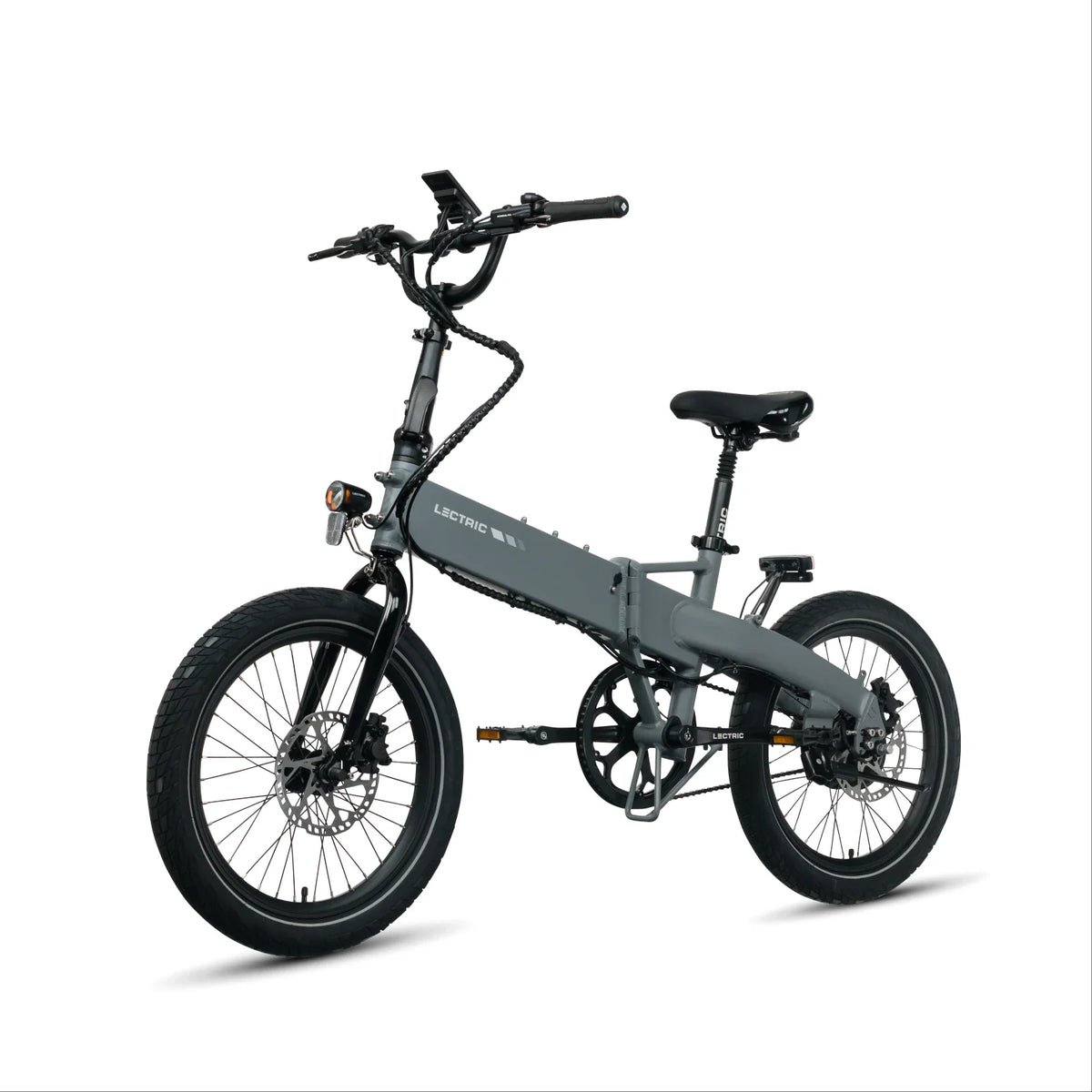 Lectric XP Lite3 Matte Grey three-quarter view at Tampa Bay eBikes