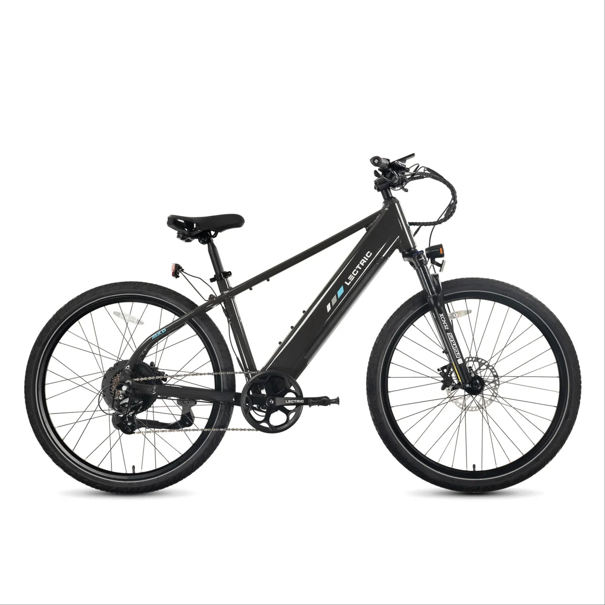 Lectric XPress2 Tempest Grey Commuter electric bike, side profile facing right