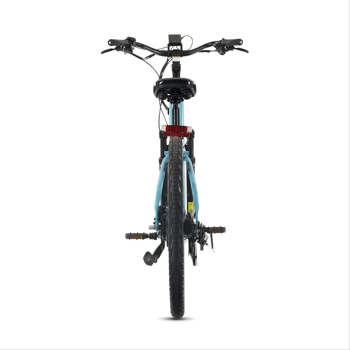 Lectric XPress2 Raindrop Blue Cruiser electric bike, rear view