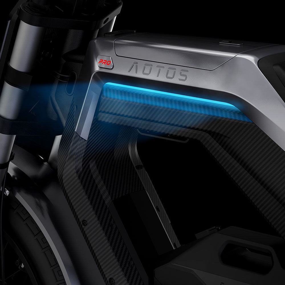 AOTOS FLUX X26 Pro illuminated blue frame accent