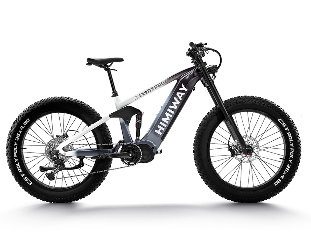 The Himiway - Cobra D7 Pro, perfect for eBiking adventures, is showcased against a pristine white backdrop.