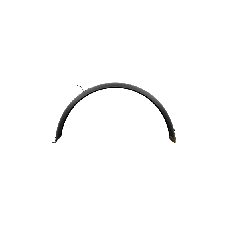 A black, curved bicycle fender from the Segway MUXI Fender Set by Segway is shown isolated on a plain white background.