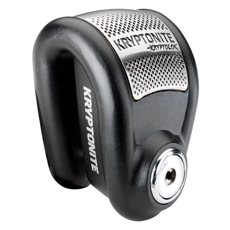 Bicycle Kryptolok 6A Alarm Disc Lock core without the shackle, featuring Kryptonite security and branded with the Kryptonite name.