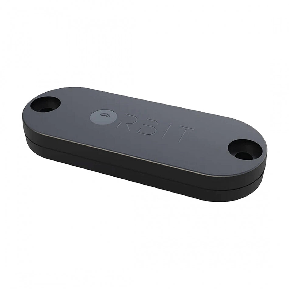 Introducing the Orbit Velo Bike Tracker For iPhones, a battery-powered tracking device that utilizes the Apple Find My network to provide reliable Tibb tibb tibb location tracking.