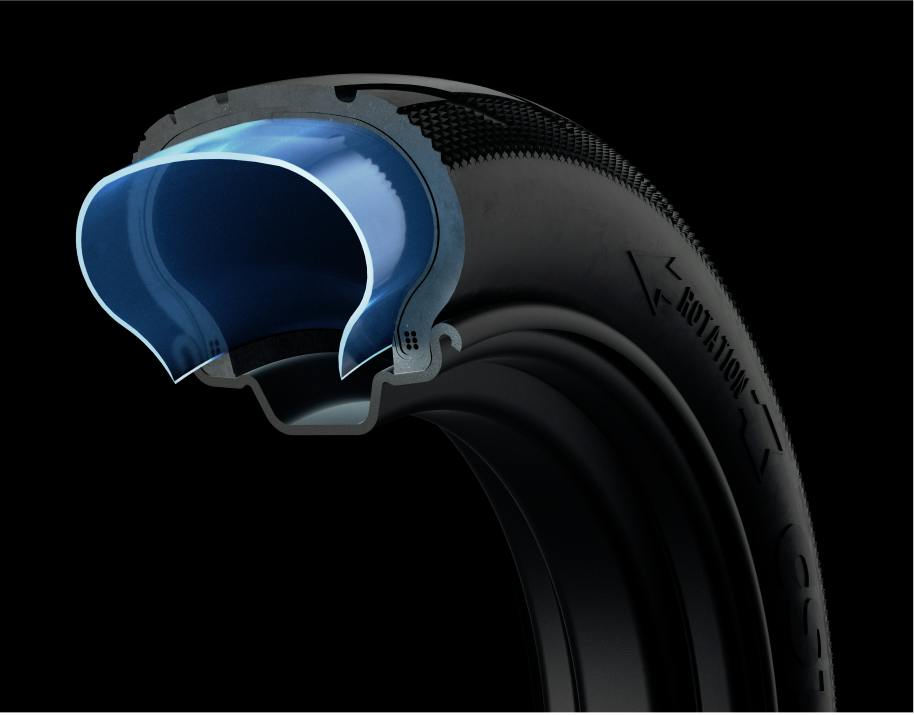 Segway Ninebot E2 Pro electric scooter: Tubeless tire illustration