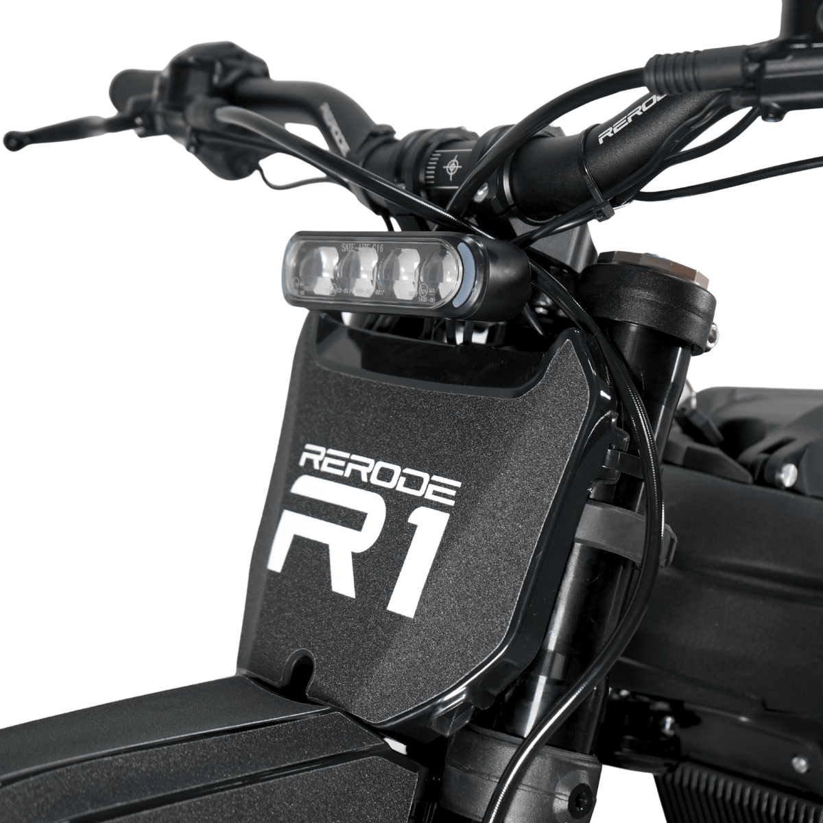 RERODE R1 Electric Dirt Bike headlight and front number plate