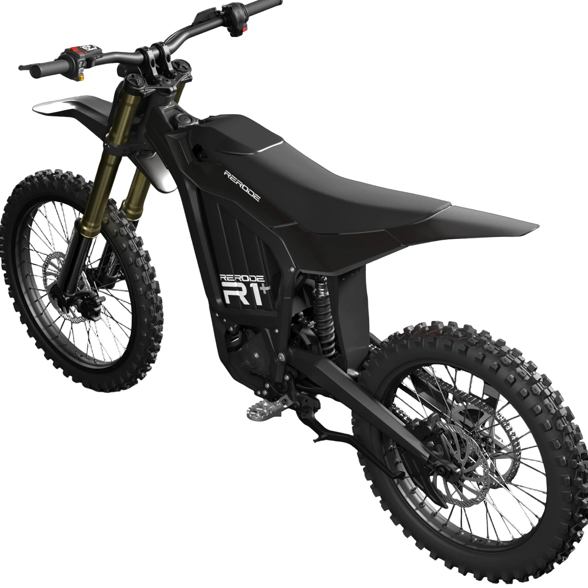 RERODE R1+ Electric Dirt Bike rear angle with Black decals