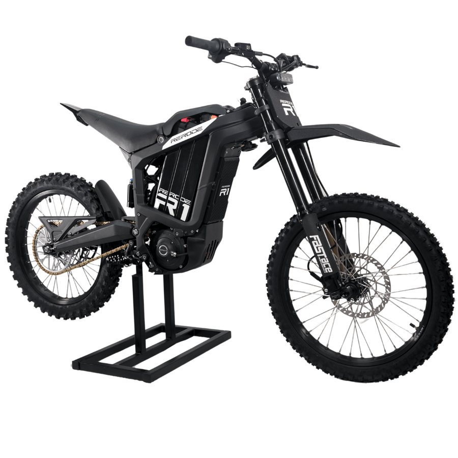 RERODE R1 Electric Dirt Bike three-quarter view in Black