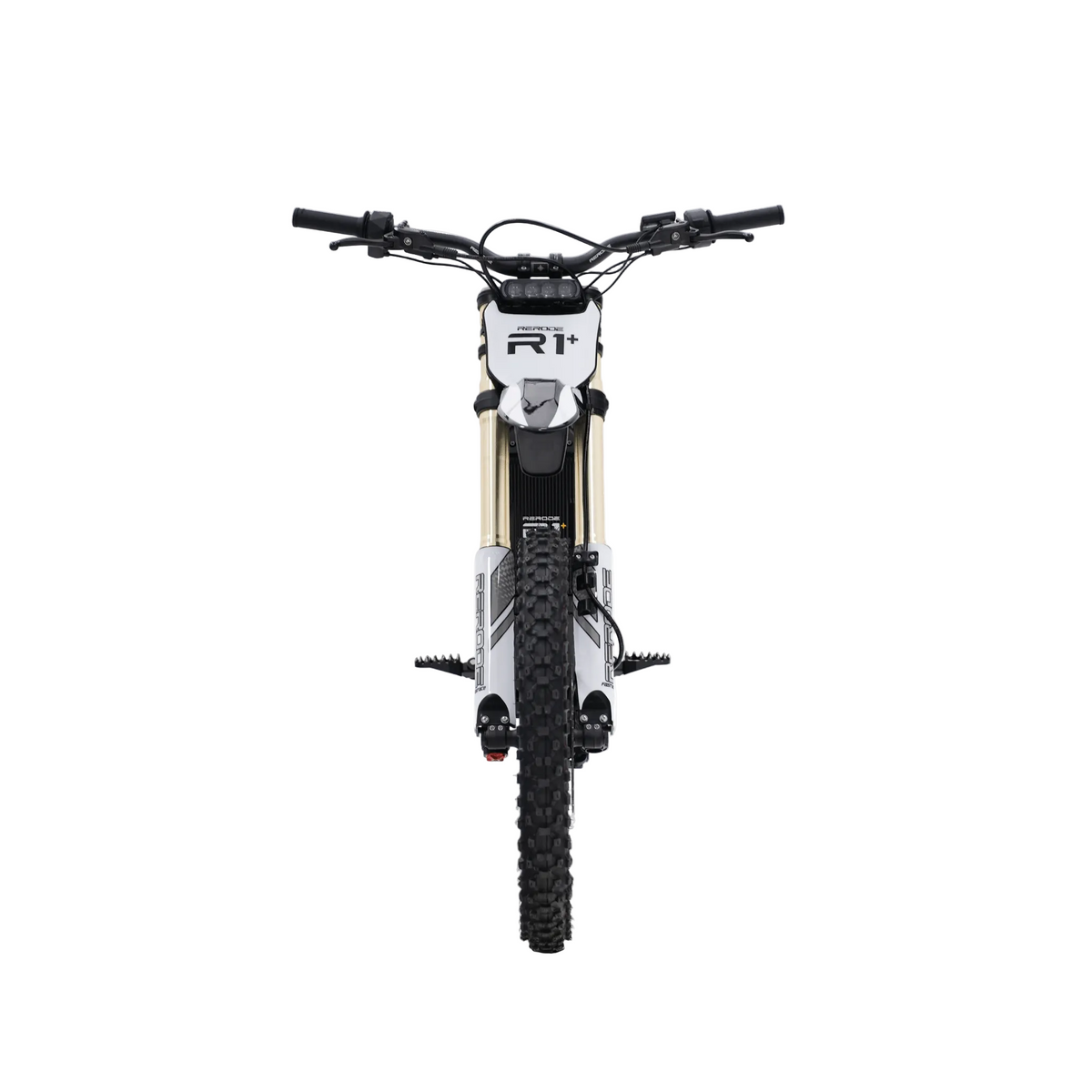 RERODE R1+ Electric Dirt Bike front view with Light Grey decals
